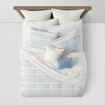 8pc Clipped Jacquard Stripe Comforter Bedding Set - Threshold™ 8pc Clipped Jacquard Stripe Comforter Bedding Set - Threshold™ -Home Furnishing Series Shop GUEST fa775604 946b 4d80 8be1 aec06bbc2fce