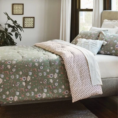 Boho Reversible Printed Comforter & Sham Set Green Floral - Threshold™ Boho Reversible Printed Comforter & Sham Set Green Floral - Threshold™ -Home Furnishing Series Shop GUEST fbad159f b458 45ec 8131 c027e8589b47